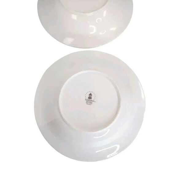 Fairfield Fine China by Vanessa Yung Shen 8" soup pasta Bowls Gold Rim Set of 4 - Picture 5 of 15